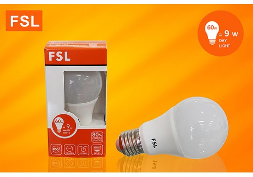 หลอดปิงปอง FSL-BLUB-9W มีแสงขาวและวอม  (1 ลัง / 100)