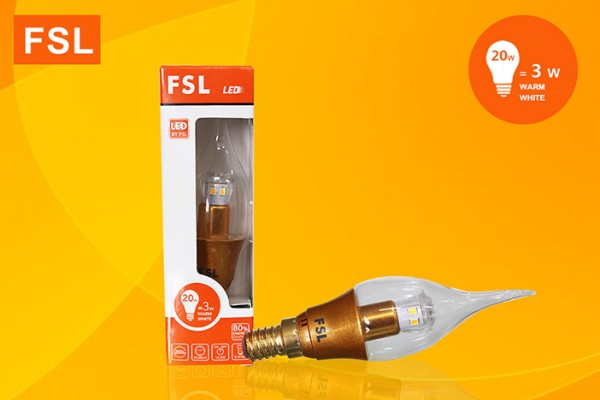 FSL-E14-CA-3W หลอดเปลวเทียน LED