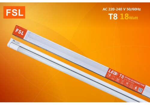 FSL-SET-T8-18W-MK หลอดชุดขุ่น T8 แสงของขาว,วอร์ม