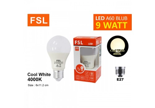 หลอดปิงปอง FSL-BLUB-9W-4000K แสงคูลไวท์