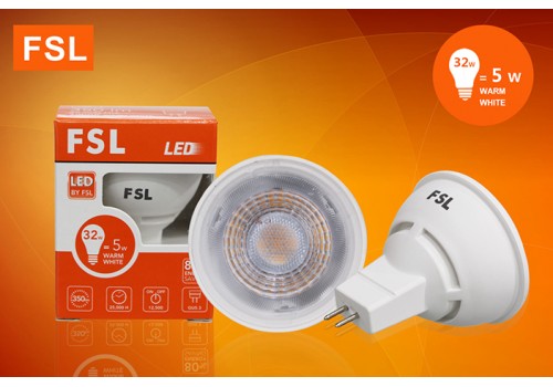 FSL-MR16-5W-12V ไฮพาวเวอร์ ขั้ว MR15