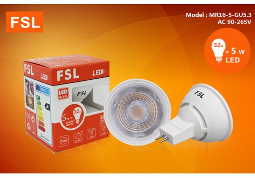 FSL-MR16-5W-265V ไฮพาวเวอร์ขั้ว MR16