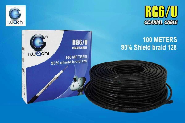 RG6/U Coaxial Cable-90-BLACK