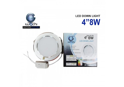 โคมไฟดาวน์ไลท์(ขอบเงิน) IWC-4-8W-SL มีแสงขาวและวอร์มไวท์